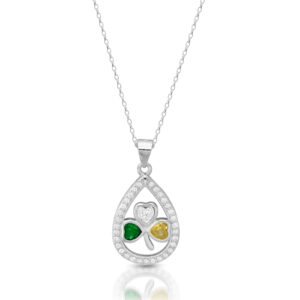 Silver Shamrock Pendant-SP99T