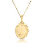 9ct Gold Miraculous Medal pendant-MM19B