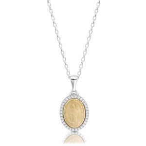 9ct Gold Miraculous Medal  Studded with CZ- MM20