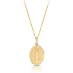 9ct Gold Miraculous Medal pendant-MM24