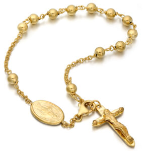 9ct Yellow Gold Rosary Bracelet-RBB4