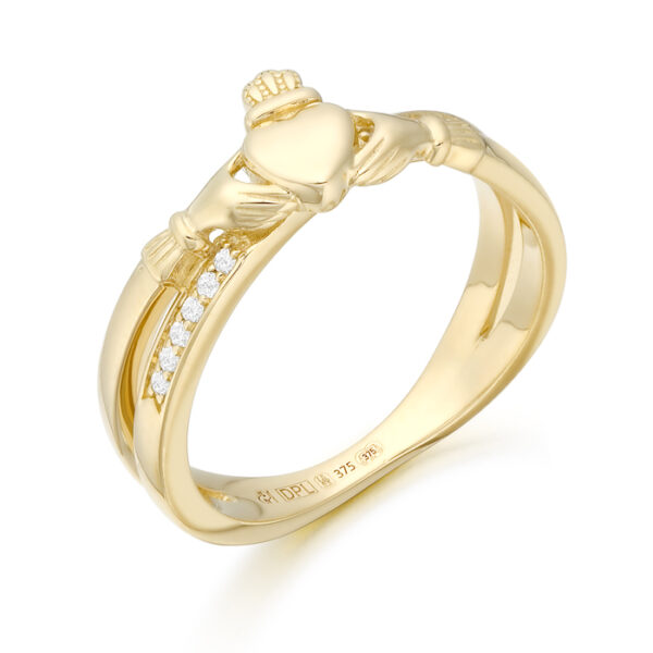 9ct-Gold-Claddagh-Ring-CL58 9ct Gold Claddagh Ring-CL58