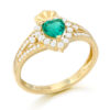18ct Gold Lab Diamond Claddagh Ring-DPL754G