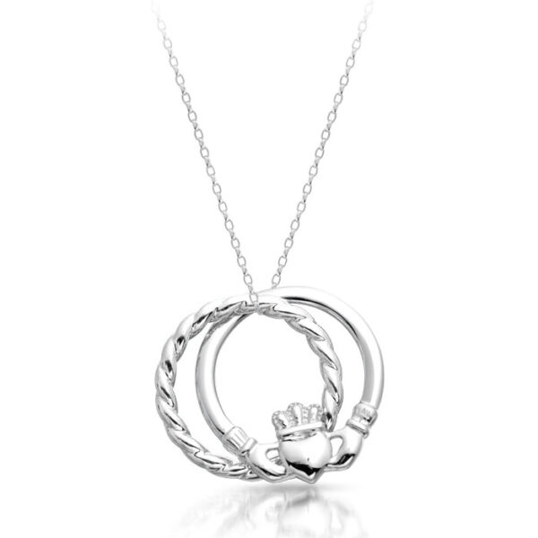 Silver Claddagh Pendant-SP048