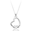 Silver Floating Heart CladdaghPendant-SP053