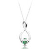 Silver Claddagh Pendant combined with Celtic Knot Design - SP055G