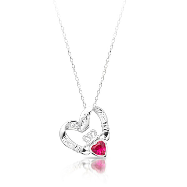 Silver-Claddagh-Pendant-SP058RS Silver Claddagh Pendant-SP058RS