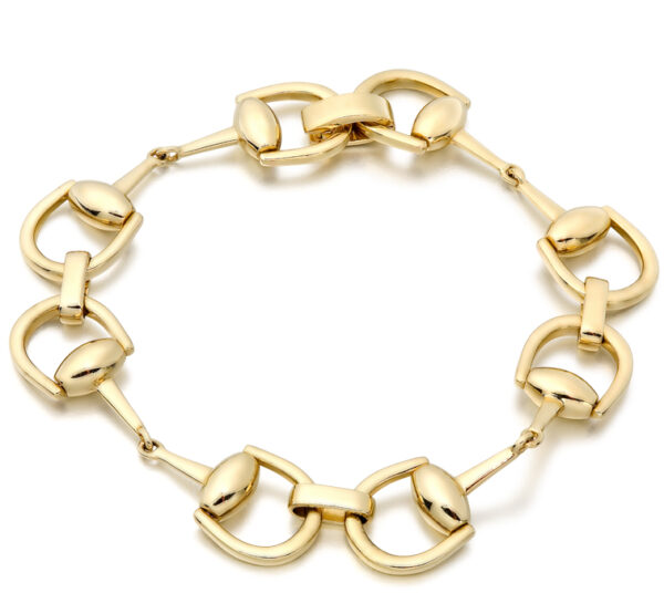 Gold Horse Shoe Equestrian Bracelet-B4 Gold Horse Shoe Equestrian Bracelet-B4
